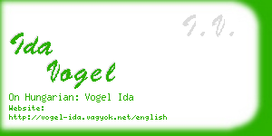 ida vogel business card